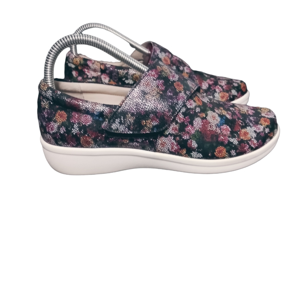 Alegria QIN-689 Garland Floral Leather Hoop & Loop Shoes Size 39 EUR US …